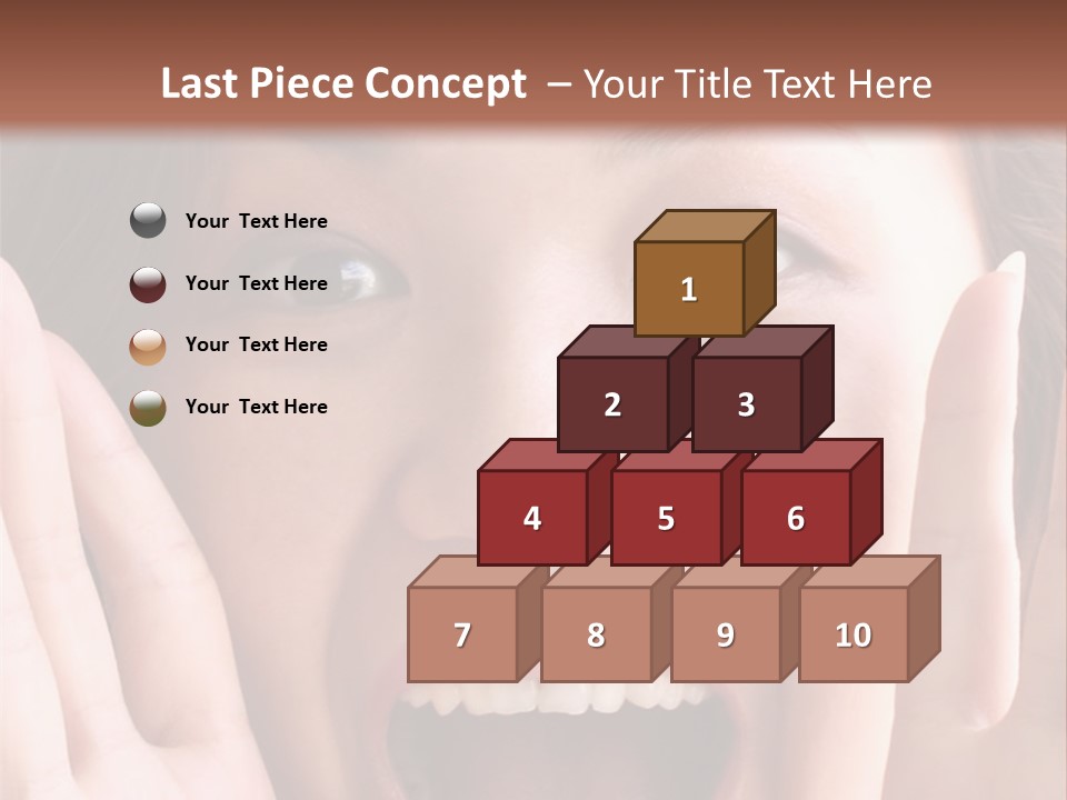 Girl Screaming PowerPoint Template