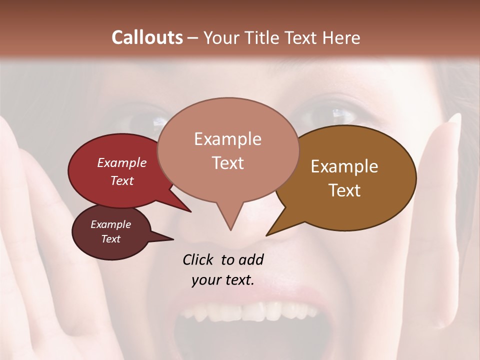 Girl Screaming PowerPoint Template