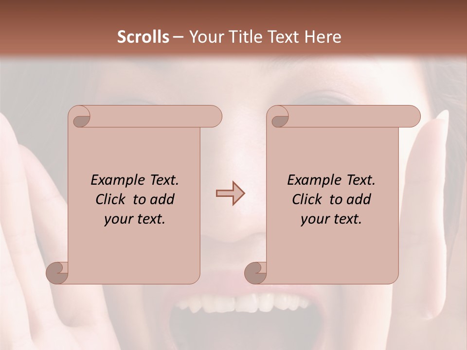 Girl Screaming PowerPoint Template