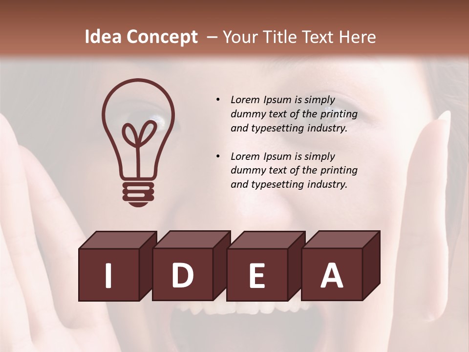 Girl Screaming PowerPoint Template