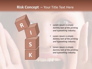 Girl Screaming PowerPoint Template