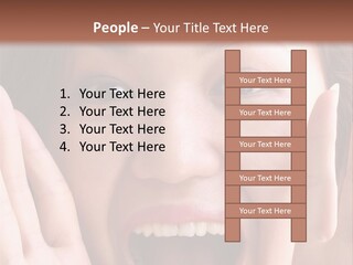 Girl Screaming PowerPoint Template