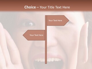 Girl Screaming PowerPoint Template