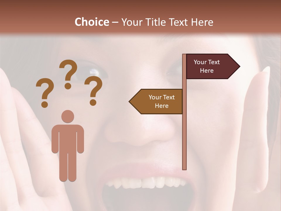 Girl Screaming PowerPoint Template