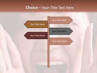 Girl Screaming PowerPoint Template
