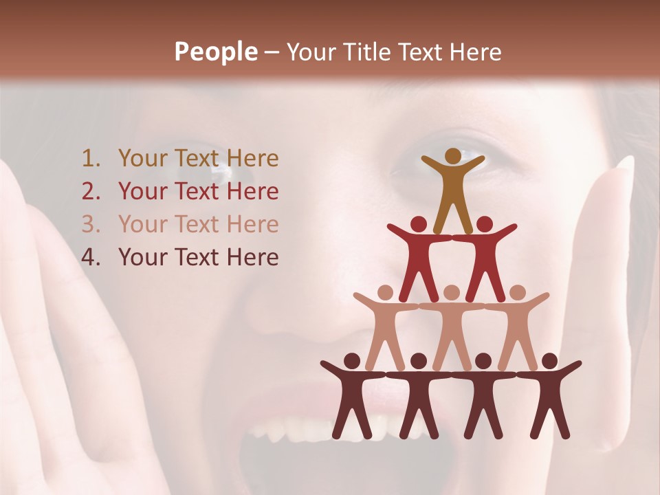 Girl Screaming PowerPoint Template