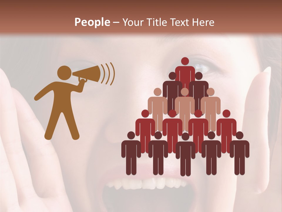 Girl Screaming PowerPoint Template