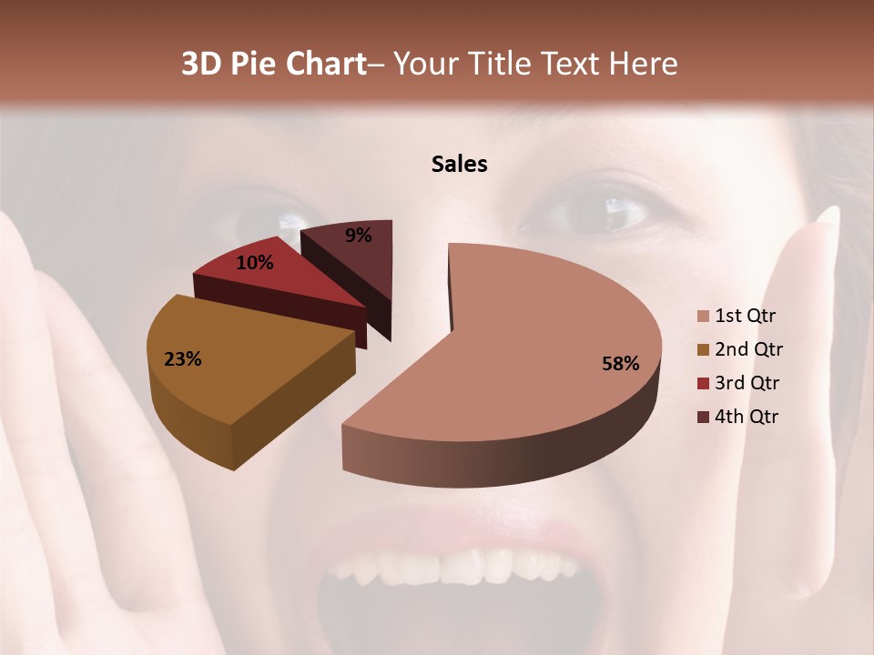 Girl Screaming PowerPoint Template