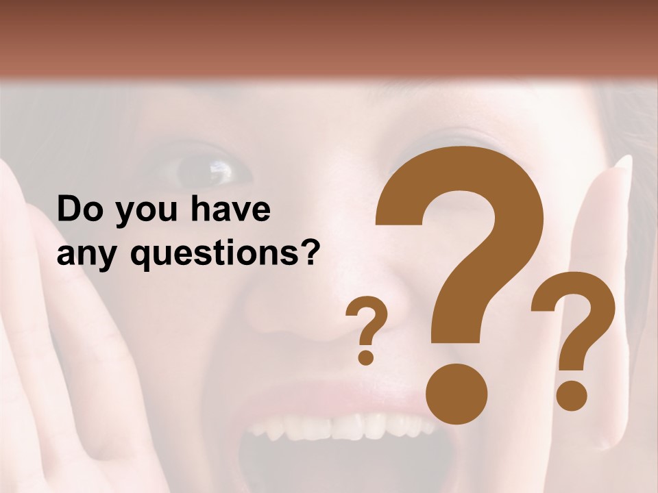 Girl Screaming PowerPoint Template