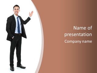 Man Welcomes PowerPoint Template