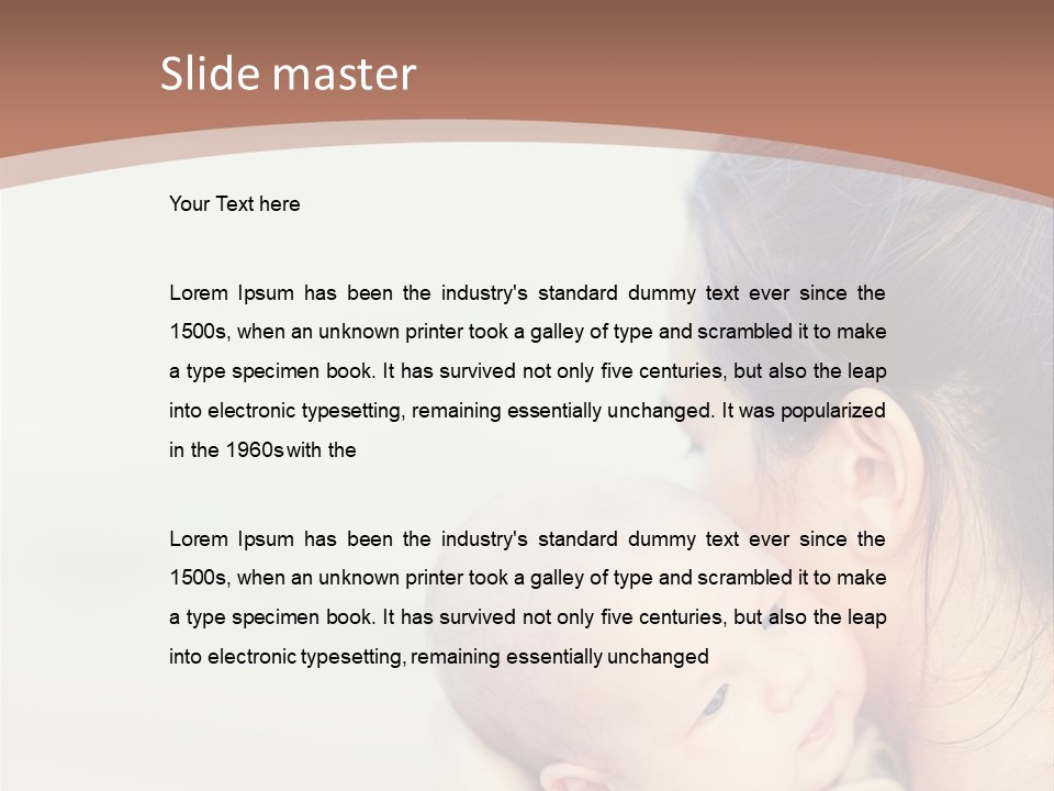 Mom With A Child PowerPoint Template