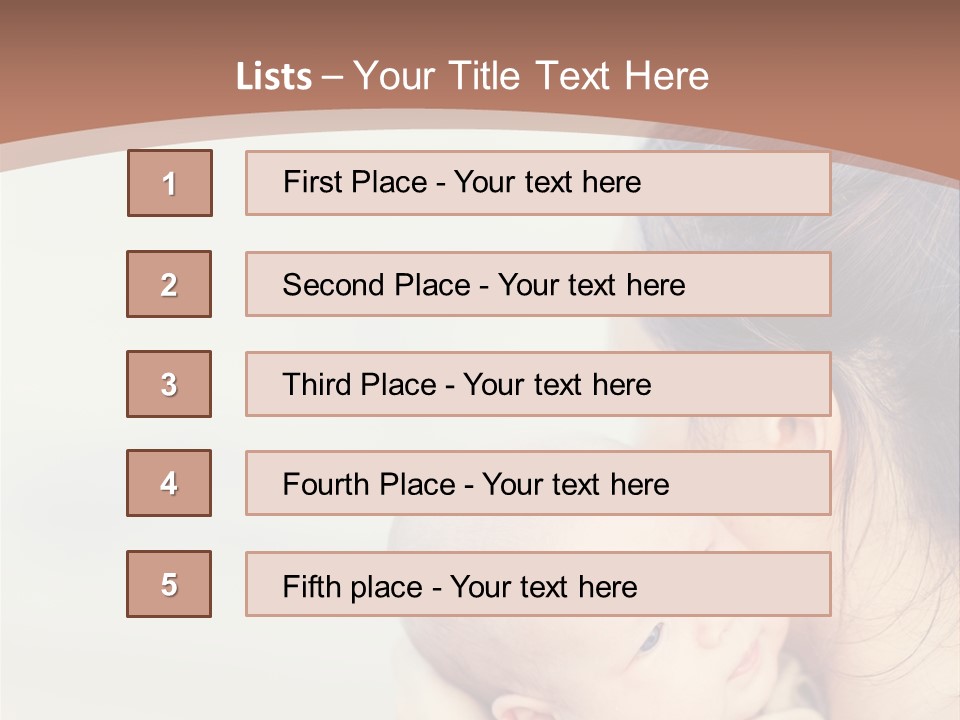 Mom With A Child PowerPoint Template