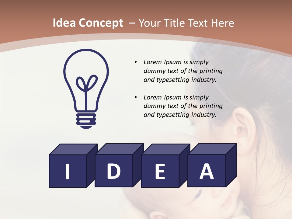 Mom With A Child PowerPoint Template