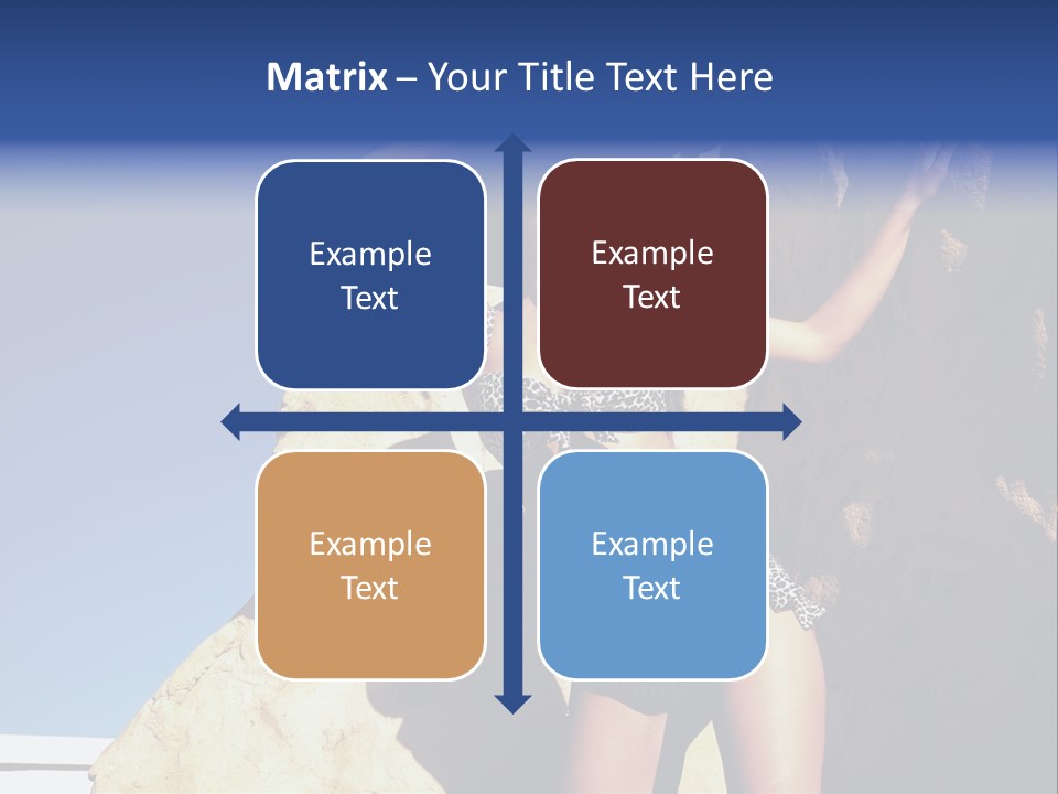 Girl Posing Near The Rocks PowerPoint Template