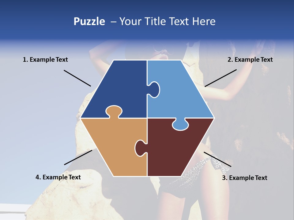 Girl Posing Near The Rocks PowerPoint Template