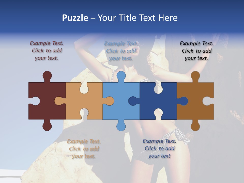 Girl Posing Near The Rocks PowerPoint Template