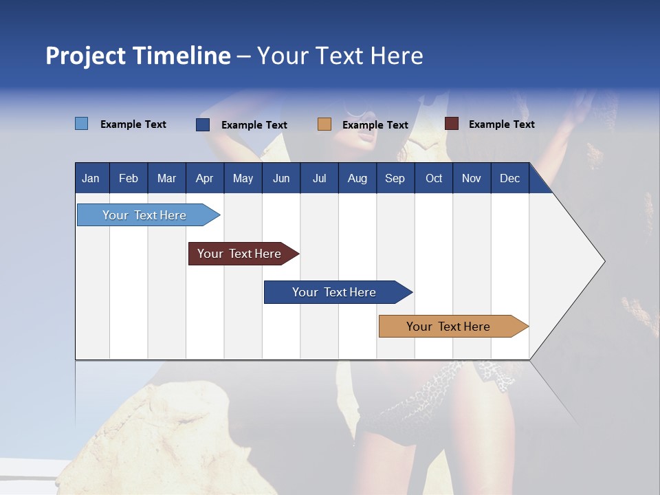 Girl Posing Near The Rocks PowerPoint Template