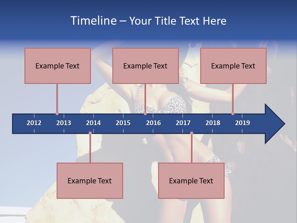 Girl Posing Near The Rocks PowerPoint Template