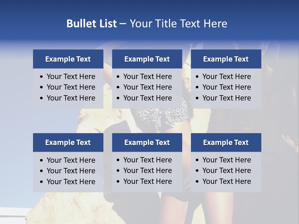 Girl Posing Near The Rocks PowerPoint Template