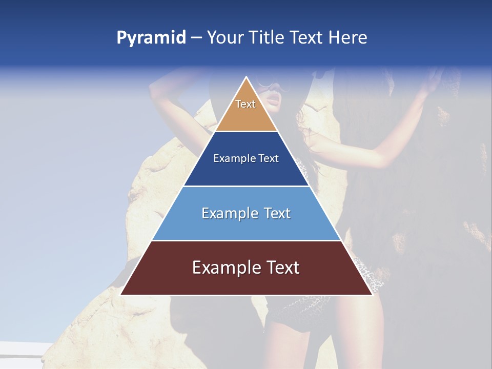 Girl Posing Near The Rocks PowerPoint Template