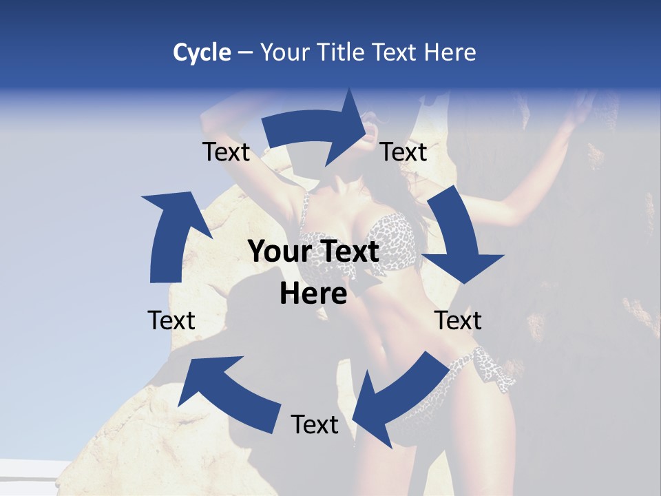 Girl Posing Near The Rocks PowerPoint Template