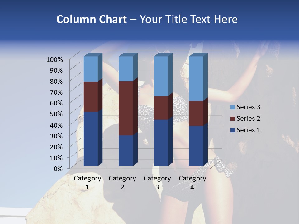 Girl Posing Near The Rocks PowerPoint Template