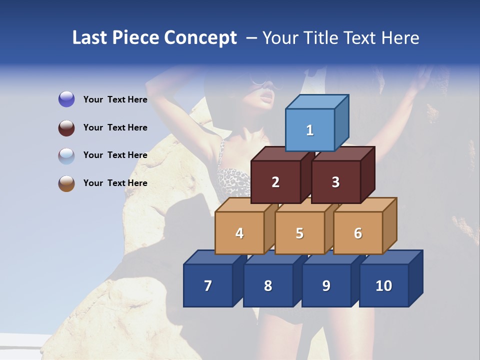 Girl Posing Near The Rocks PowerPoint Template