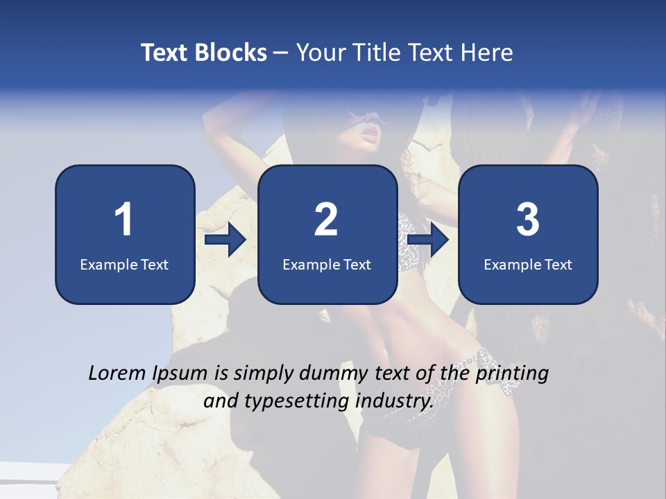 Girl Posing Near The Rocks PowerPoint Template