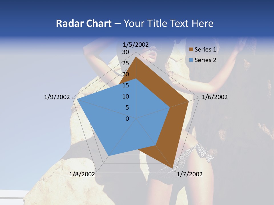 Girl Posing Near The Rocks PowerPoint Template