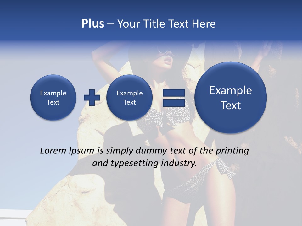 Girl Posing Near The Rocks PowerPoint Template