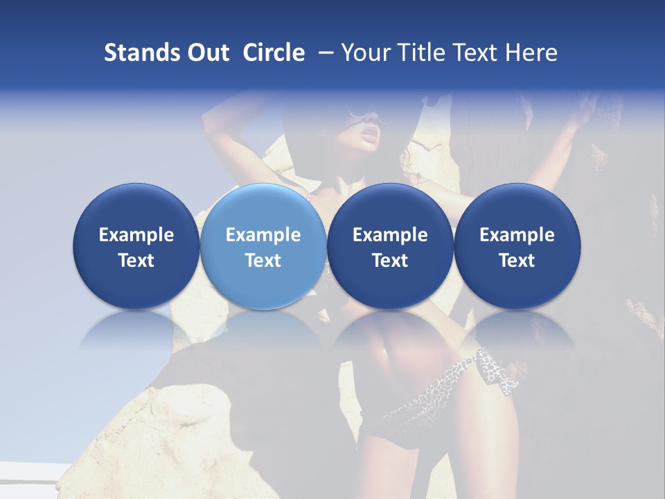 Girl Posing Near The Rocks PowerPoint Template