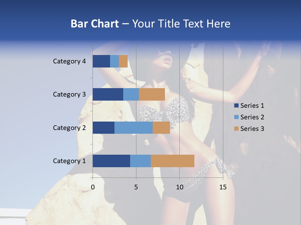 Girl Posing Near The Rocks PowerPoint Template