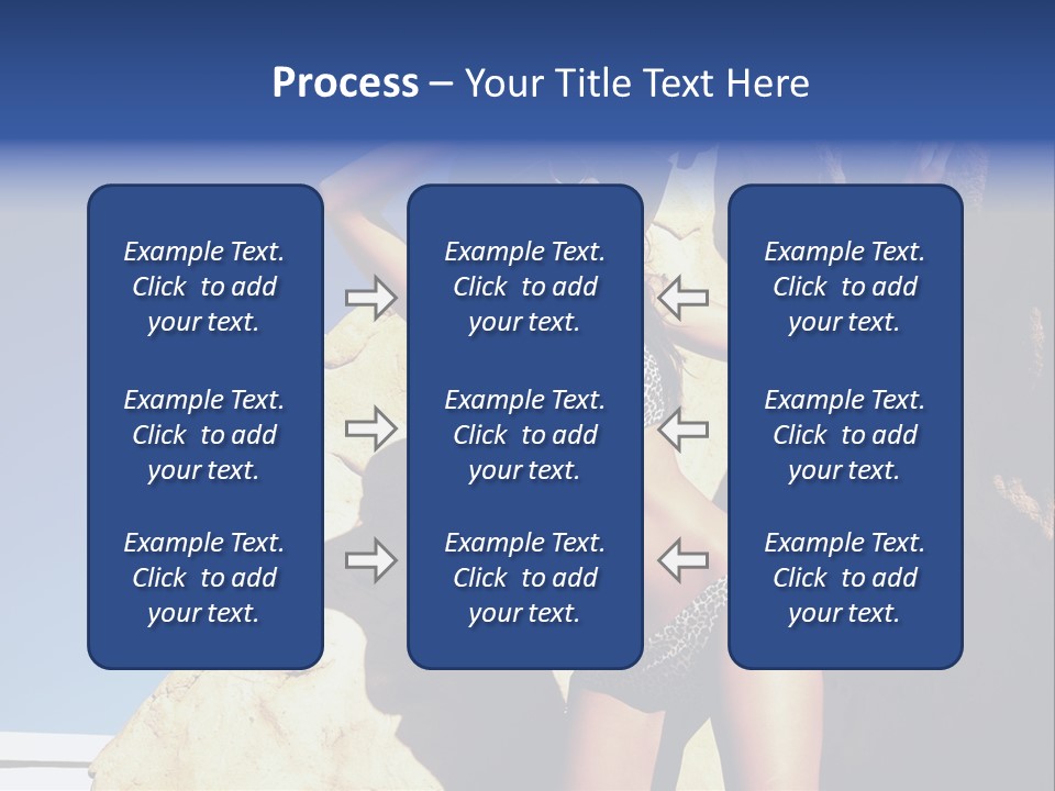 Girl Posing Near The Rocks PowerPoint Template