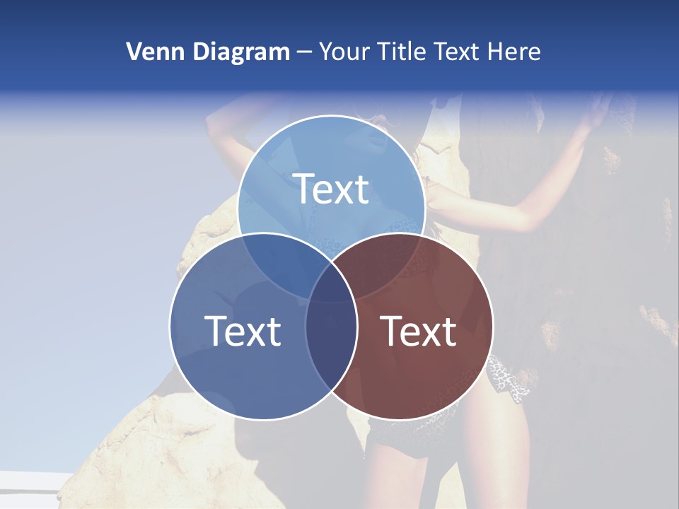 Girl Posing Near The Rocks PowerPoint Template