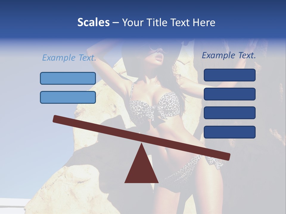 Girl Posing Near The Rocks PowerPoint Template