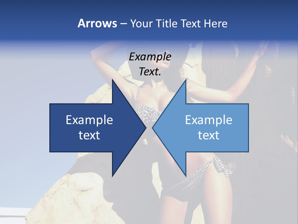 Girl Posing Near The Rocks PowerPoint Template