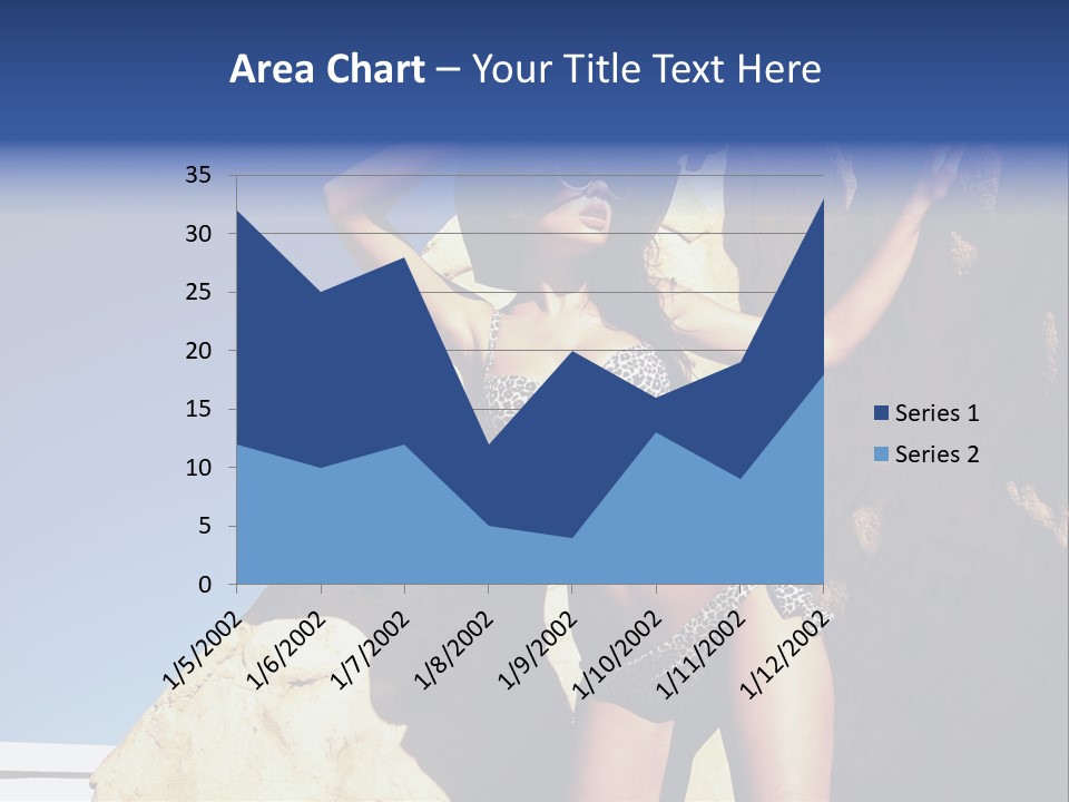 Girl Posing Near The Rocks PowerPoint Template