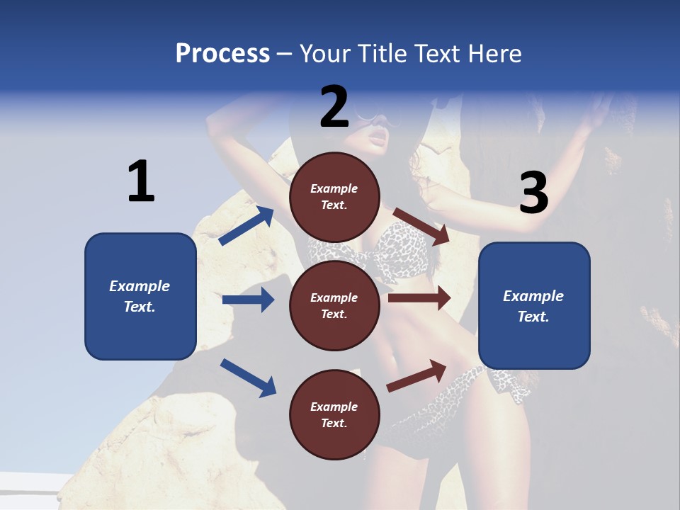 Girl Posing Near The Rocks PowerPoint Template