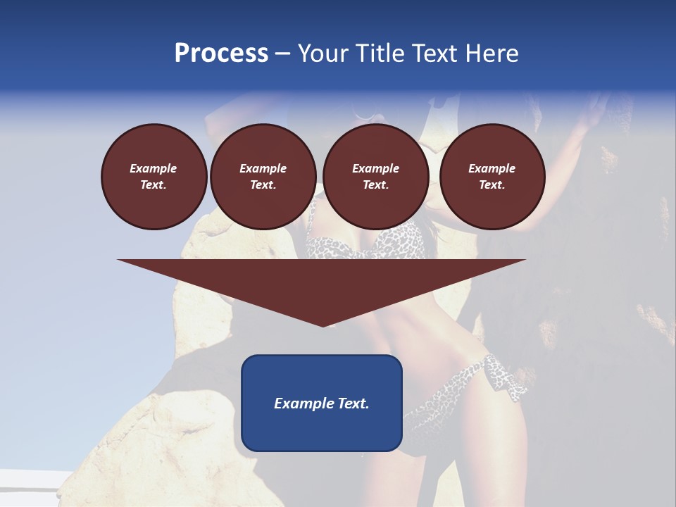 Girl Posing Near The Rocks PowerPoint Template