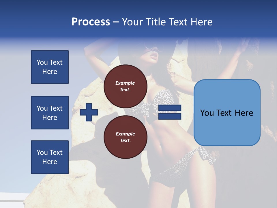 Girl Posing Near The Rocks PowerPoint Template