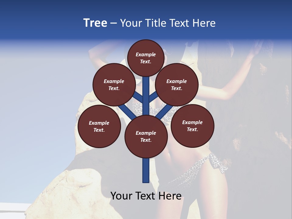 Girl Posing Near The Rocks PowerPoint Template