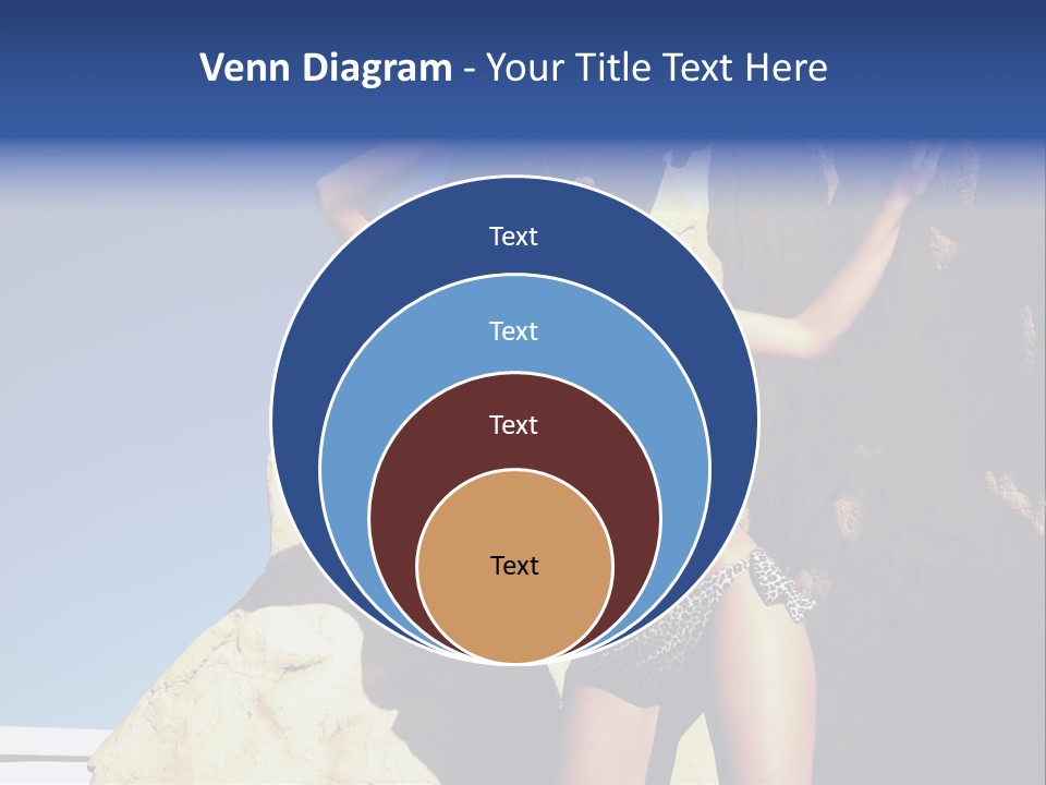 Girl Posing Near The Rocks PowerPoint Template