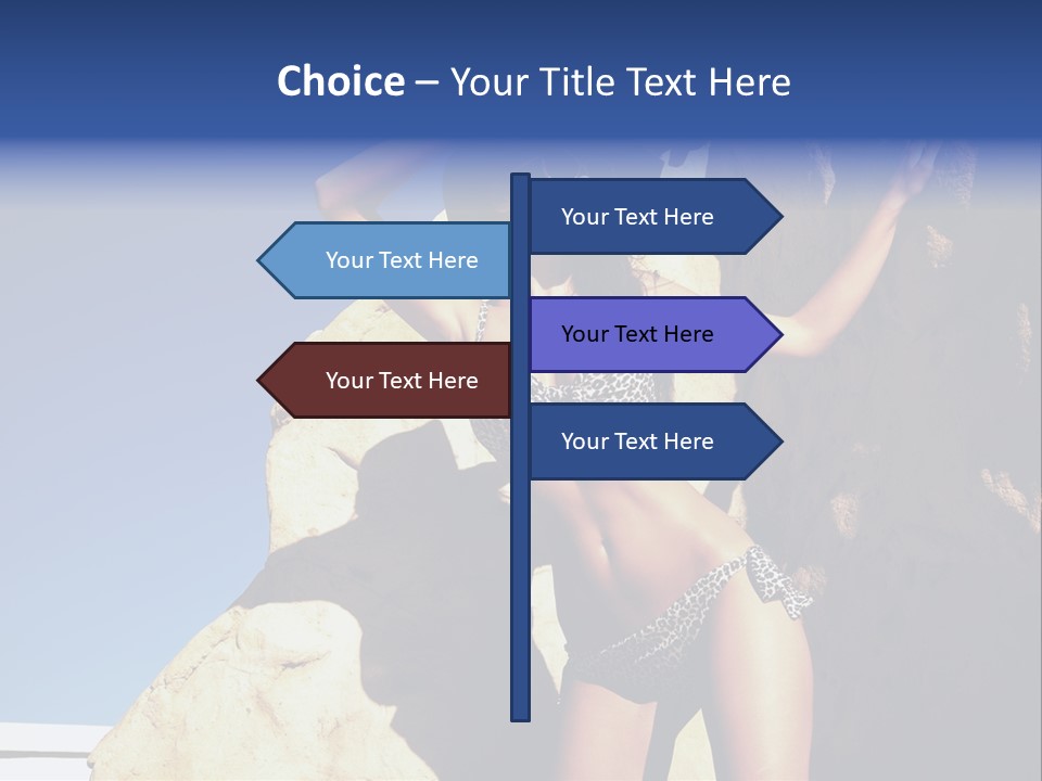 Girl Posing Near The Rocks PowerPoint Template