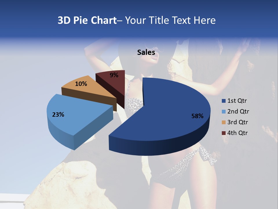 Girl Posing Near The Rocks PowerPoint Template