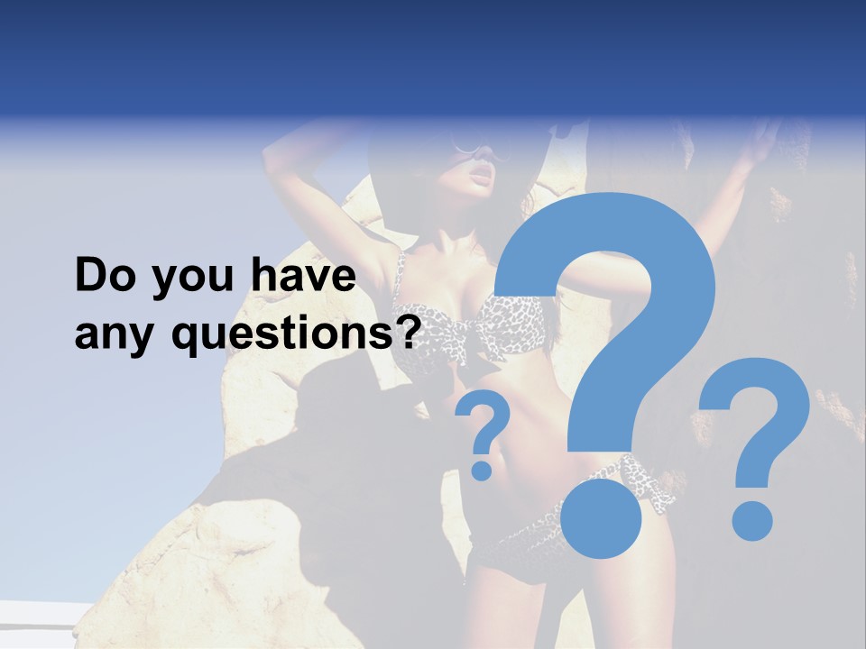 Girl Posing Near The Rocks PowerPoint Template