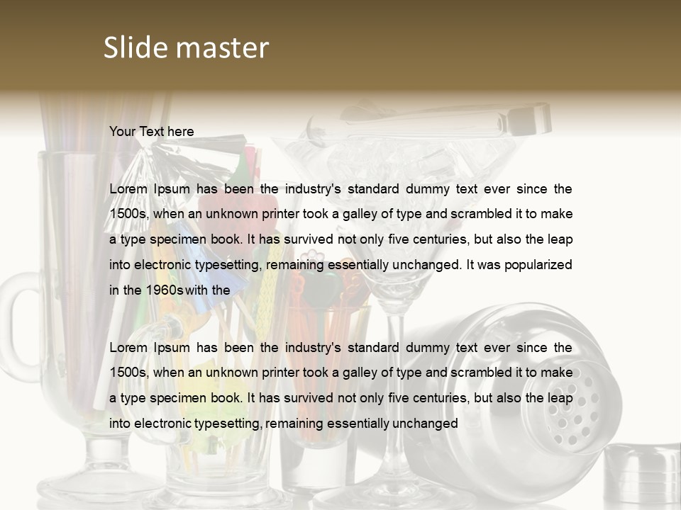 Cocktail Set PowerPoint Template