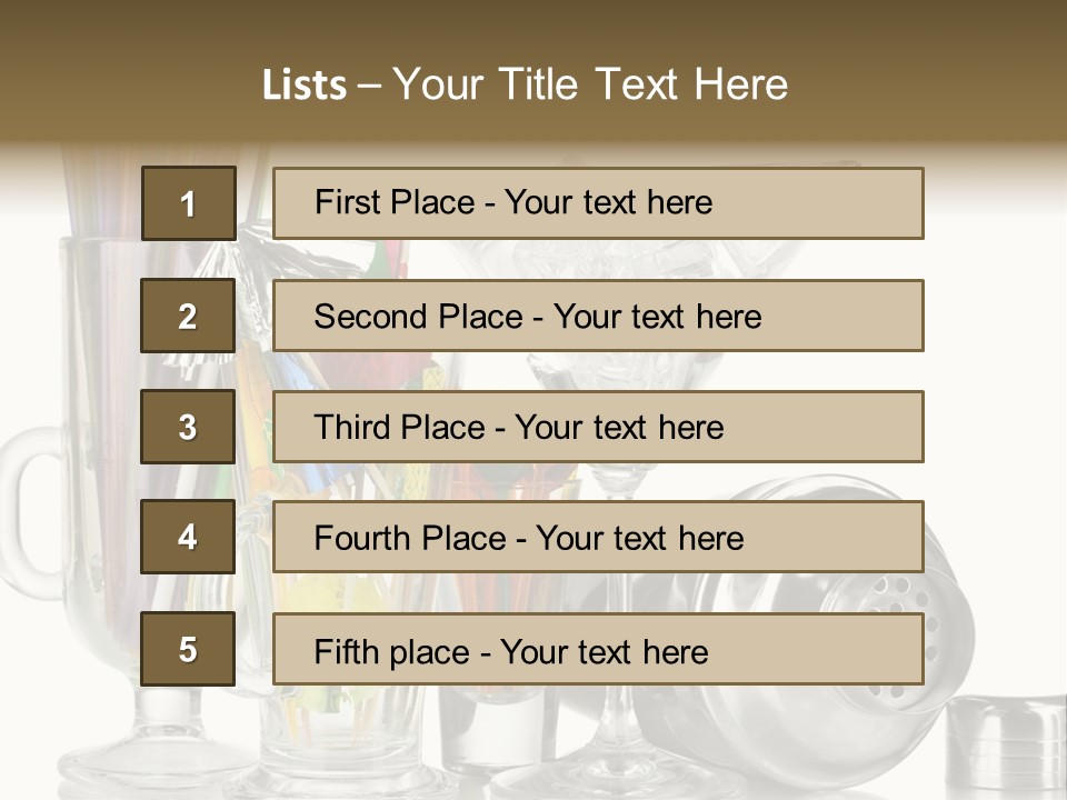 Cocktail Set PowerPoint Template