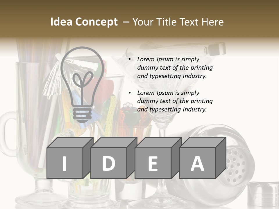 Cocktail Set PowerPoint Template