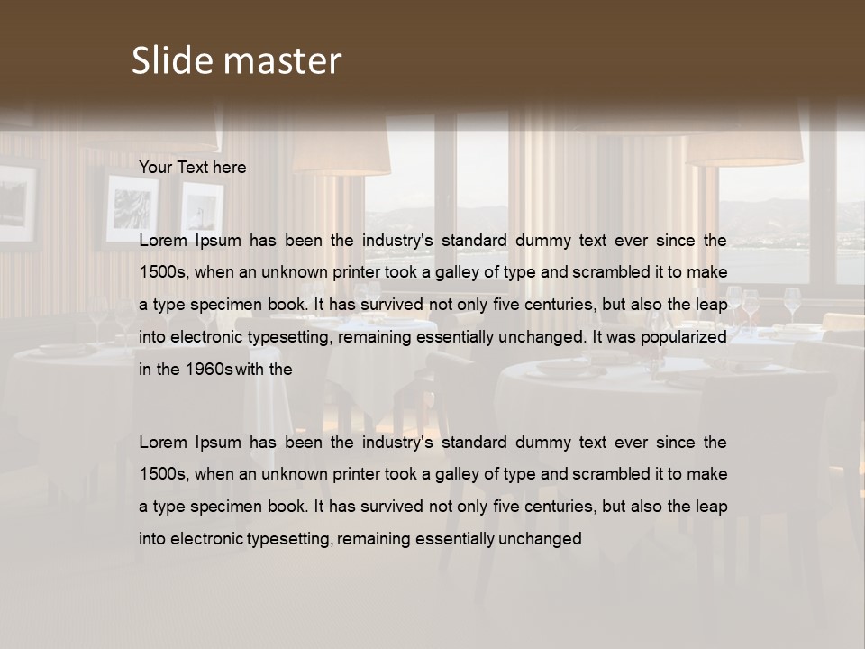 Restaurant Table Interior PowerPoint Template