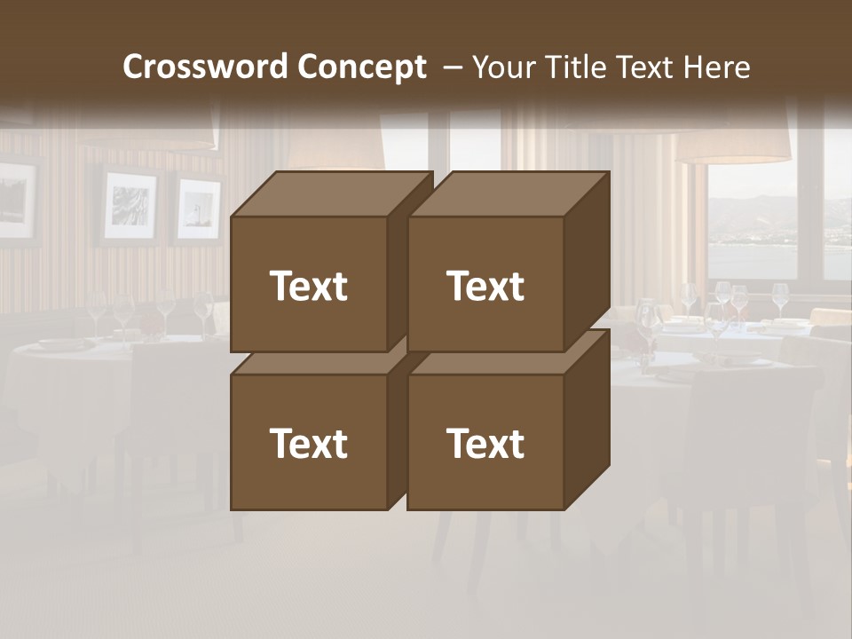 Restaurant Table Interior PowerPoint Template